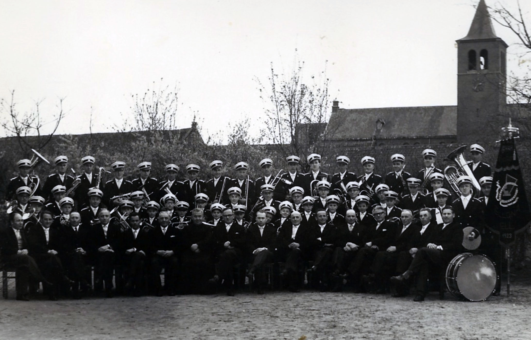 Groepsfoto fanfare periode 1965/1966