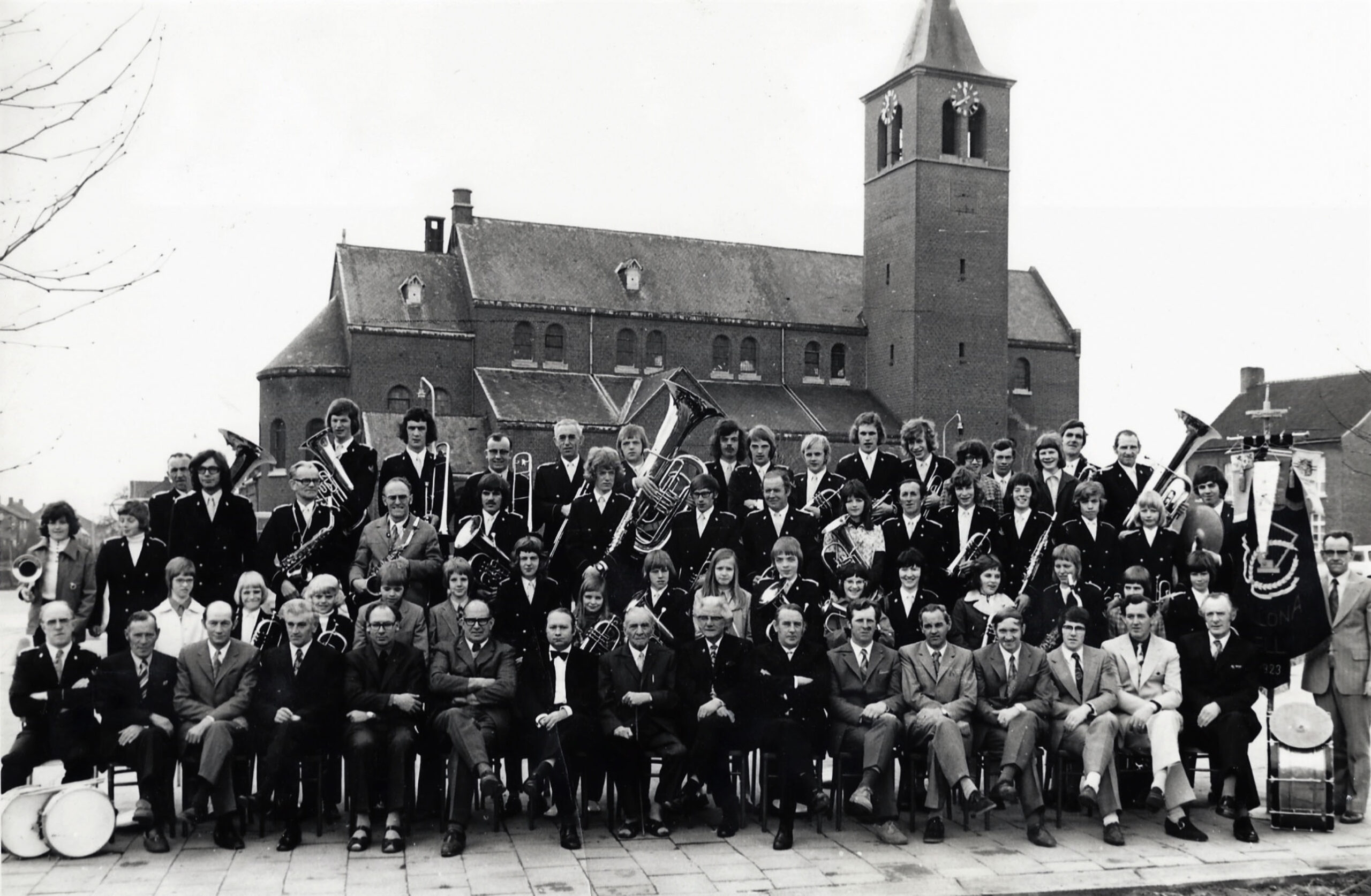 Groepsfoto in 1973